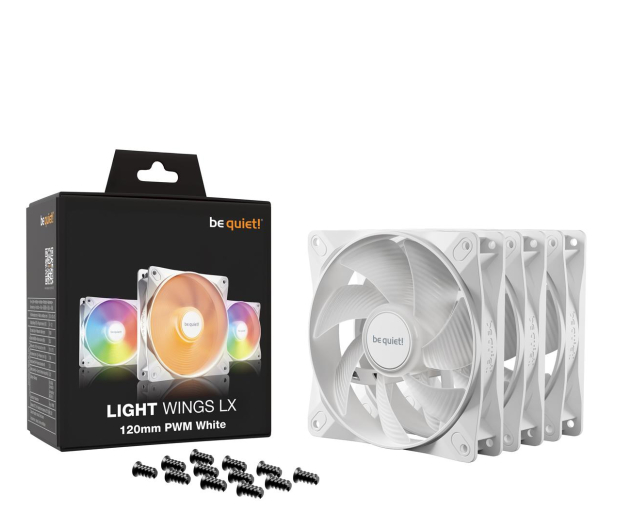 BE QUIET! Light Wings LX 120mm PWM White Triple Pack 3x120mm - 1287585 - zdjęcie 4